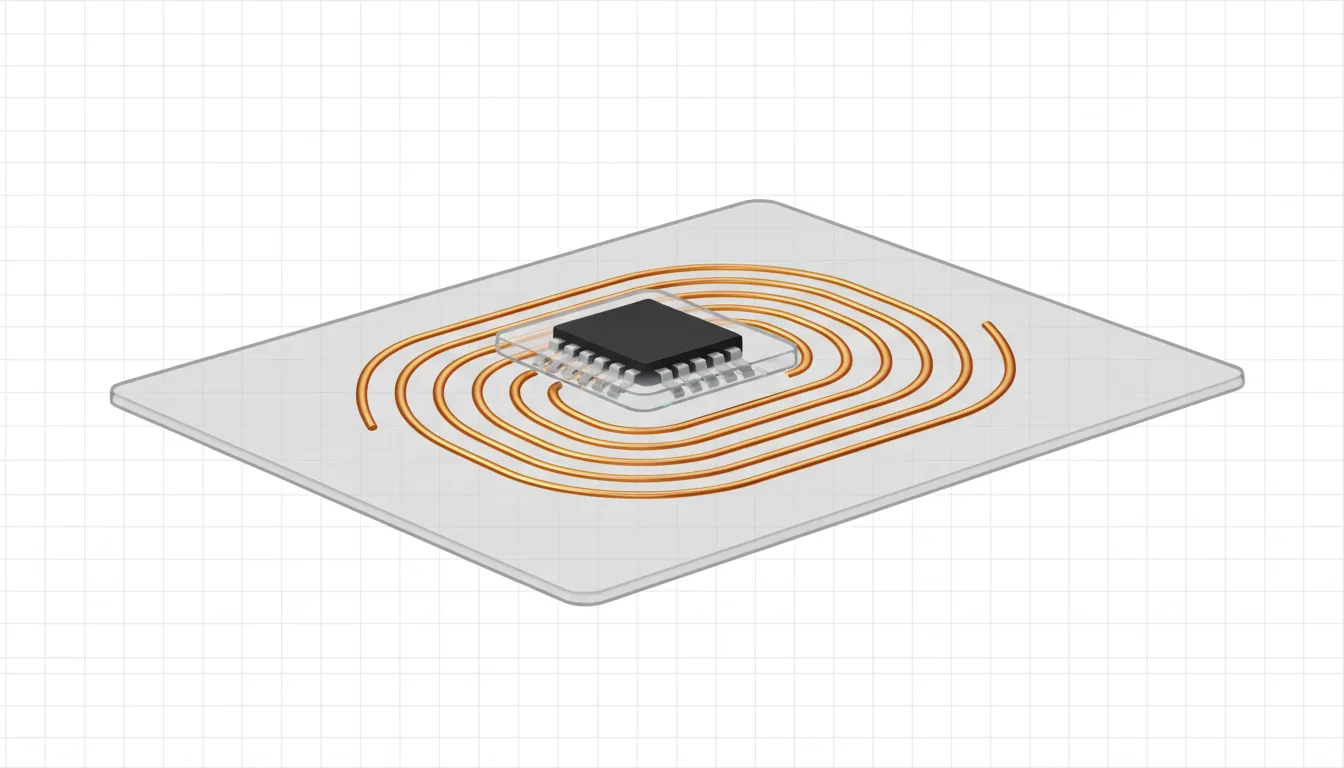 Technical diagram of contactless smart card layers